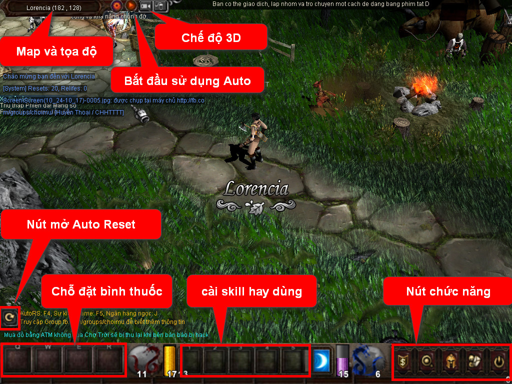 Chức năng chính của Game MU Thiên Sơn